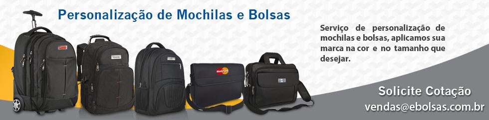 Mochilas personalizadas para empresas e brindes com gravação laser e colorida 